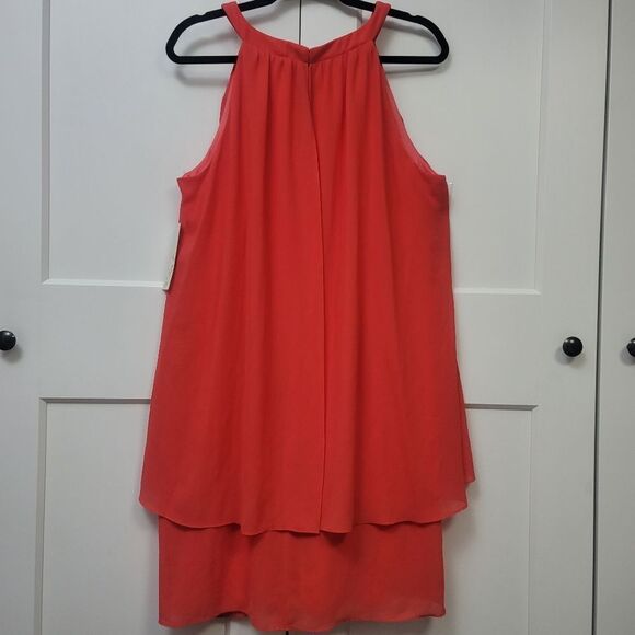 Eliza J. Tiered Halter Flounce Hem Popover Dress, 14 - Picture 8 of 11